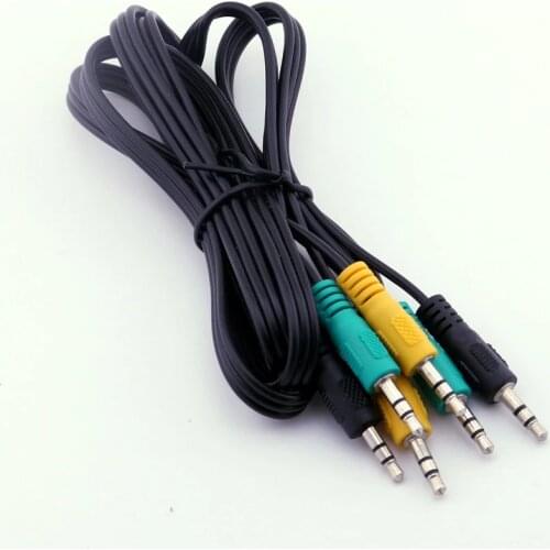 1pcs Replacement 3.5mm Male TRS Audio Cable for 5.1 Channel Logitech Computer Speakers 5FT