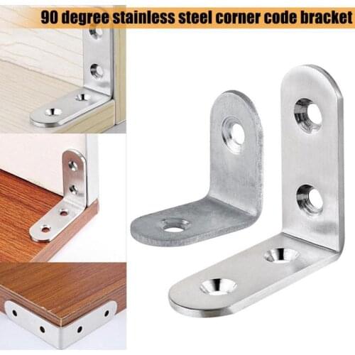 1pcs Steel Corner 90 Degree Right Angle Fastening Plugs Fixed Steel L Load-bearing Iron Bracket Angle Corner
