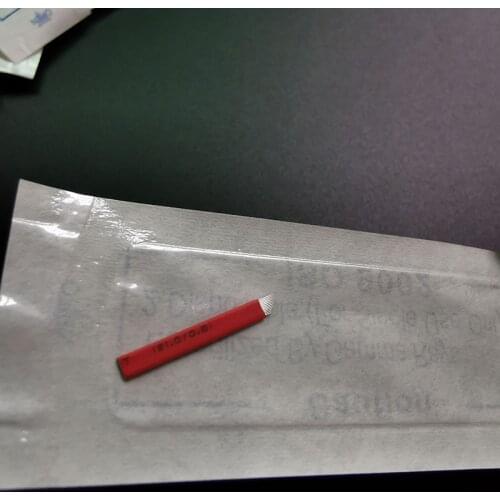 100pcs 0.18mm Lamina Tebori Flex Microblading 12 14 16 18 U shape Tattoo needles for Permanente makeup Eyebrow Blades Manual pen