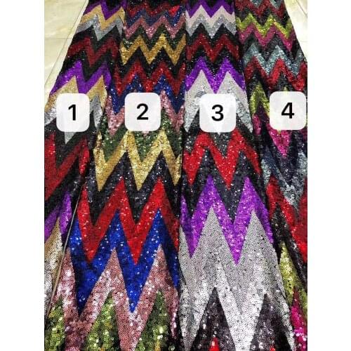 130-135cm fashion geometric pattern multi-color mesh base sequined fabric,XERY191025D