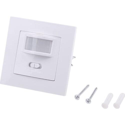 220-240V AC Wall Mounted 9m Automatic PIR Infrared LED Motion Sensor Switch