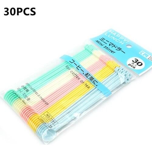 30PCS/Bag Stirring Stick Spoon For Resin Casting Jewelry Making Candy Color Plastic Stick UV Epoxy Mold Tools