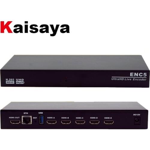 5-ways 4K HDMI Encoder input 3531D encoder HD 4K30 HEVC H265 Live Broadcast DC12V5A T0058