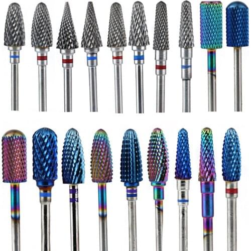 38 Types Tungsten Steel Nail Drill Bits for Electric Nail Drill Machine Manicure Milling Cutters Cuticle Removal Polishing Tool