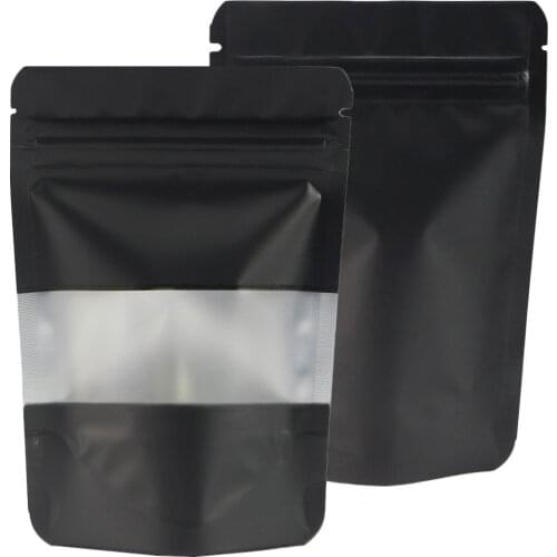 9x13cm Eco Friendly Kitchen Organizer Bags Stand Up Tear Notch Pouches Aluminum Foil Mylar Zip Lock Bags With Transparent Window