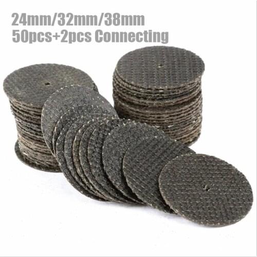 50pcs Dremel Accesories 24/32/38mm Abrasive Cutting Discs Cut Off Wheels Disc For Rotary Tools Electric Metal Wood Tool