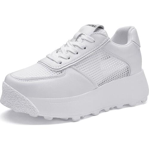 Autuspin Women Round Toe Flats Genuine Leather Cross Tied Casual Shoes Ladies Office Working Breathable Mesh Shoes Comfortable