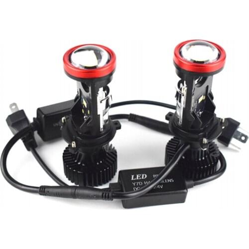 2021 New H4 LED Headlights Car H4 Mini Projector Lens 6000K 12V High Low Beam Auto LED Lights High Power 130W Canbus