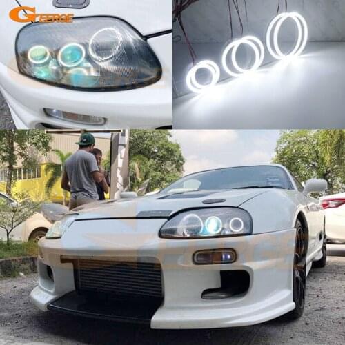 For toyota supra MKIV A80 1993-2002 Excellent 6 pcs Super bright SMD led Angel Eyes halo rings Day Light