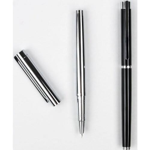 Hot New Jinhao 126 Executive Complete Silver Fine Hooded Nib Fountain Pen