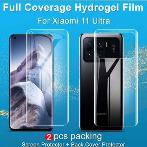 IMAK For Xiaomi MI 11 Ultra Hydrogel III Screen Protector 2PCS Soft Full Coverage Front Or Back HD Protective Film For MI 11 Pro