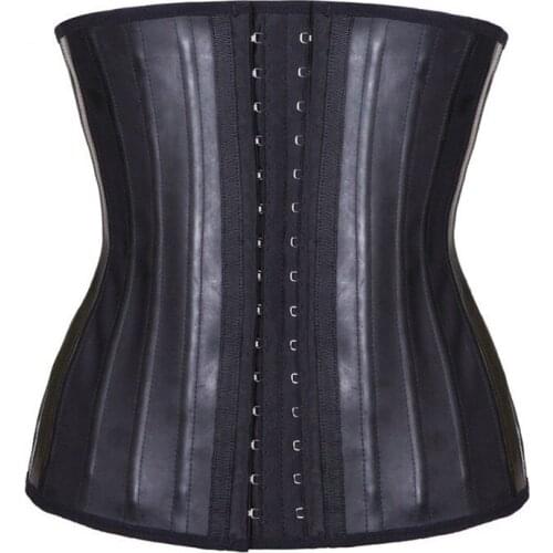 Waist Trainer Slimming Latex Sheath Belly Women Body Shaper Female Modeling Strap Tummy Fat Burner 25 Steel Boned Waist Cincher