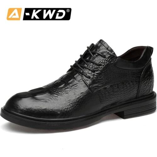 Fashion Business Leather Footwear Men Mocasin Hombre Autumn Mens Shoes Casual Height Increase Elevator Shoes for Men Black Shoes