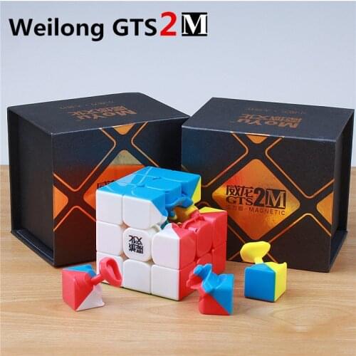 Moyu weilong gts v2 m magic speed cube profession cubes magnets puzzle cubes gts2m magnetic 3x3x3 cube