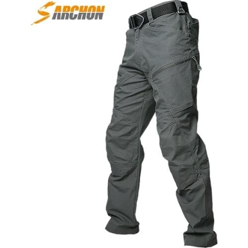 Men US Army Soldier SWAT Combat Pants Man Pocket Cotton Windproof Tactical Pants Waterproof Military Cargo Pants