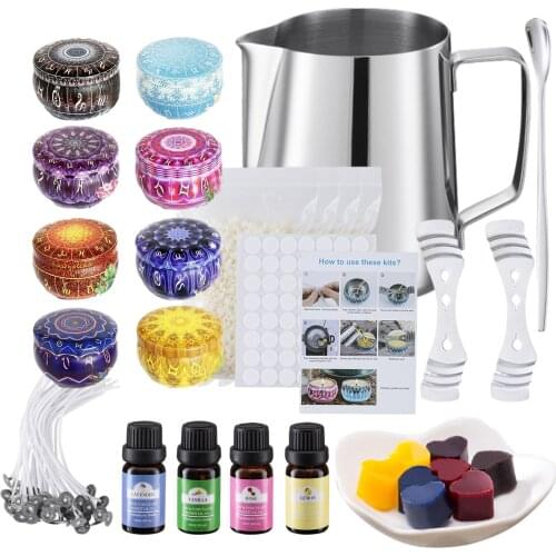 Candle Making Kit Beewax Candles Wick Craft Tools Set Pour Pot Pouring Pot Wicks Sticker Holder DIY Candles Craft Tool Accessory