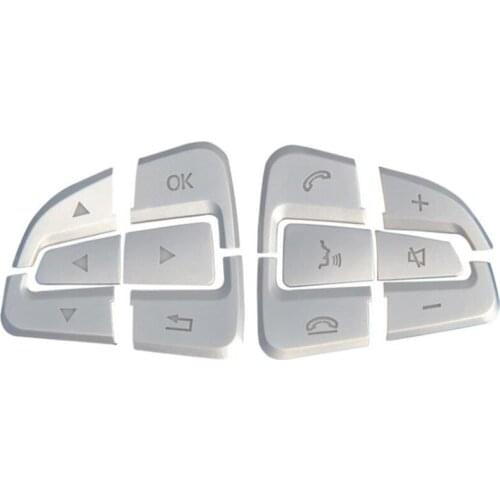 Car Steering Wheel Button Cover Trim Stickers for Mercedes Benz A B Class GLA GLE GLS CLA C177 2015-2019 Accessories