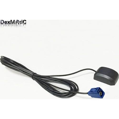 NEW GPS active antenna 3M cable Fakra C blue connector for for MFD2 RNS2 RNS-E VW AUDI
