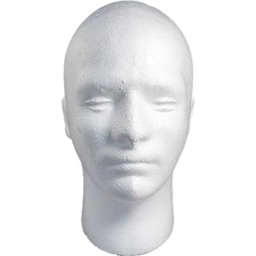 Styrofoam mannequin wig head stand wig support head holder for storage and dispay