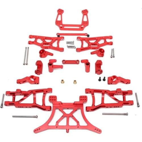 Aluminum Alloy Upgrade Parts Seat C Steering Cup Swing Arm Steering Group Shock Absorber For 1/10 1:10 RC Car TRAXXAS SLASH 2WD