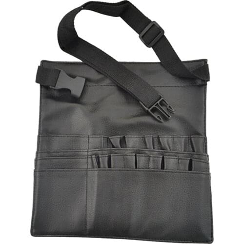 Pro Portable Black Makeup Brushes Waist Belt PU Bag Cosmetic Pack Artist Kits Case Tools Holder Accessories Pouch (No brushes)