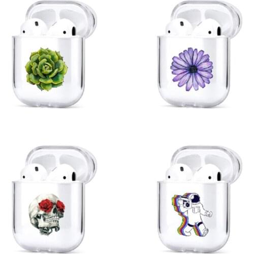 Clear Flower Case For Airpods Cases PC Simple Lines Silicone Case For AirPods Pro 3 Earphone Cover For Apple Air Pods Case