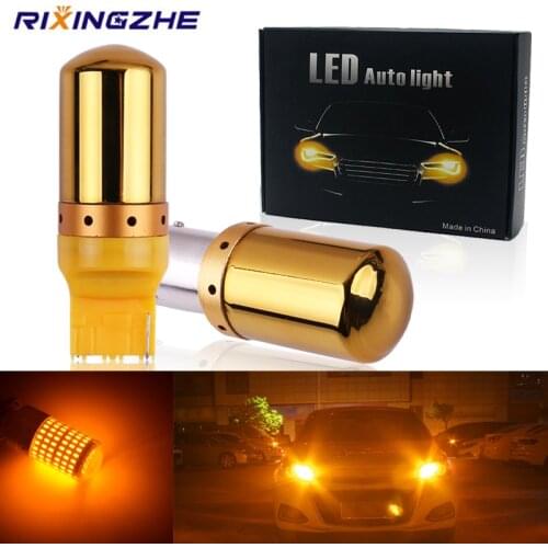 RXZ 2PCS CANBUS PY21W BAU15S P21W BA15S T20 7440 W21W 1156 S25 3030 45SMD No Hyper Flash Amber For Turn Signal Lights Car LED