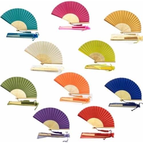100Pcs Imprinted Personalized Silk Fan - Side Print,Silk Wedding Fans,Promotional Fans,Custom Wedding Gift,Hand Fan Party Favor