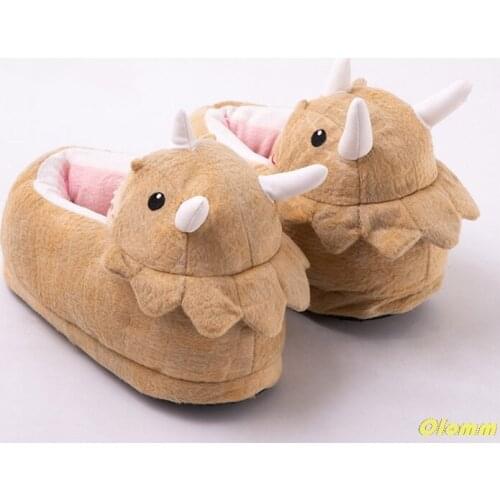 Unisex 3D Animal Style Slippers 2021 Winter Warm Short Plush Indoor Floor Home Slipper Cute Beautiful Peacock Slippers