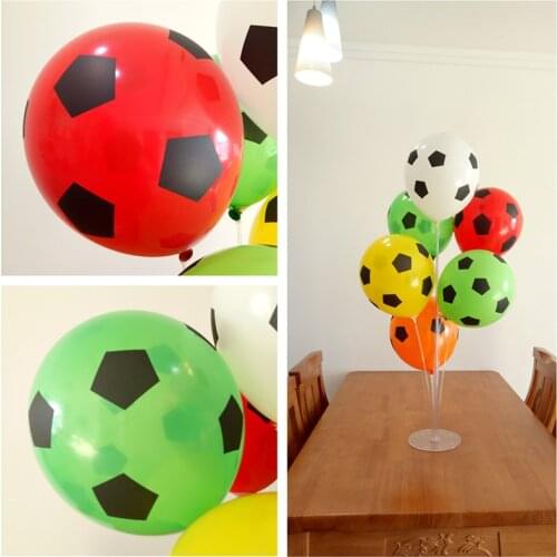 25pcs/lot 12inch Thicken Soccer Balloon White Red Color Kids Toys Football Balloon Baby Shower Decoration Balloon Party Suppllie