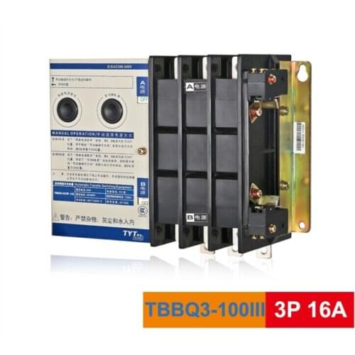 TYT Tae Yeong TBBQ3-100III dual power source automatic switch 16A 3P dual power transfer switch