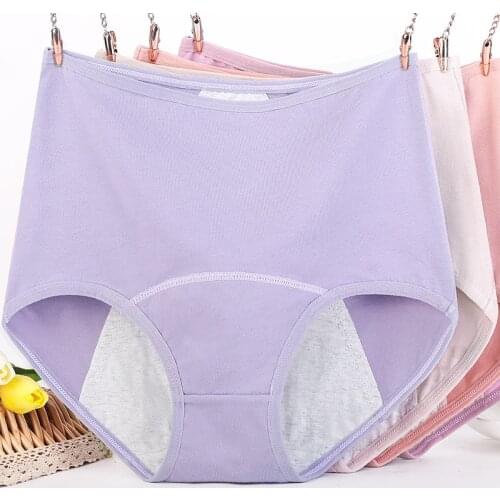 XL~6XL Leak-Proof Menstrual Briefs For Women Cotton Panties Lingerie Physiological Underpants Period Underwear Female Intimates