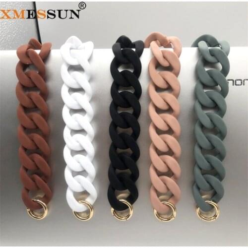 XMESSUN Women Acrylic Shoulder Straps 2021 New Fashion Luxury Brand Beaded Belt High Quality Chain Ins K81