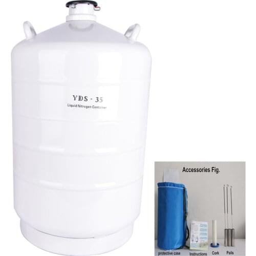 YDS-35 aluminum Liquid Nitrogen containers for liquid nitrogen liquid nitrogen tank 50mm mouth diameter