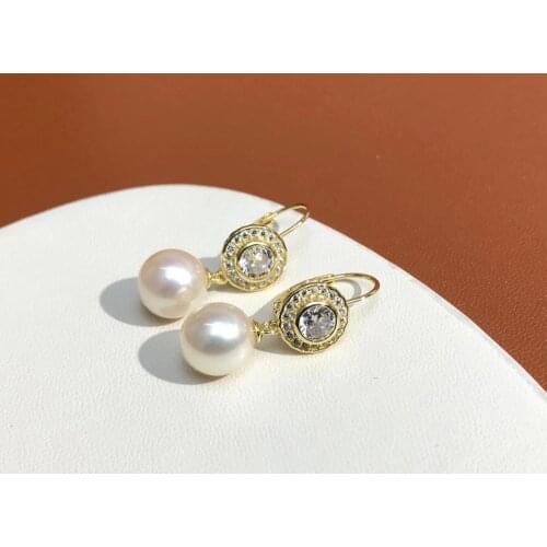 Girls Jewelry 925 Sterling Silver Earrings Findings Settings Base Mountings Parts Mounts for Pearls Agate Crystal Stones Jade