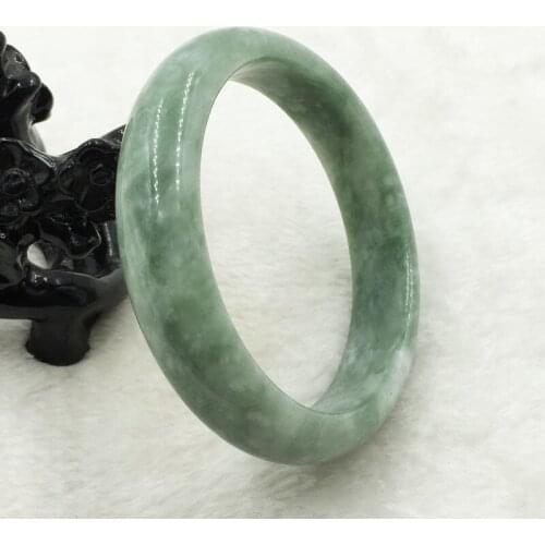 0107 Natural Grade A Green Nephrite Jade Gems Bracelet Bangle