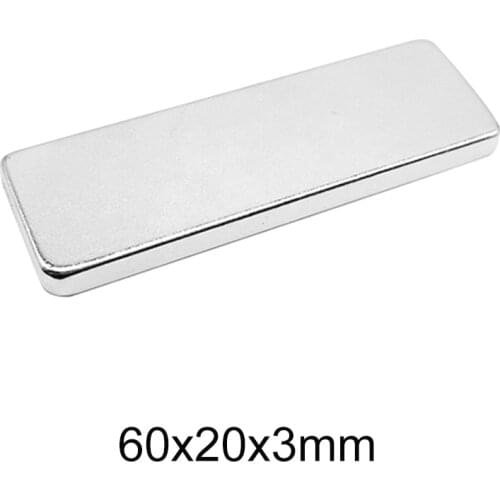 1~15PCS 60x20x3 Strong Block Magnetic magnet 60x20x3 mm Neodymium Magnet sheet 60mm x 20mm Permanent NdFeB Magnet strong 60x20x3