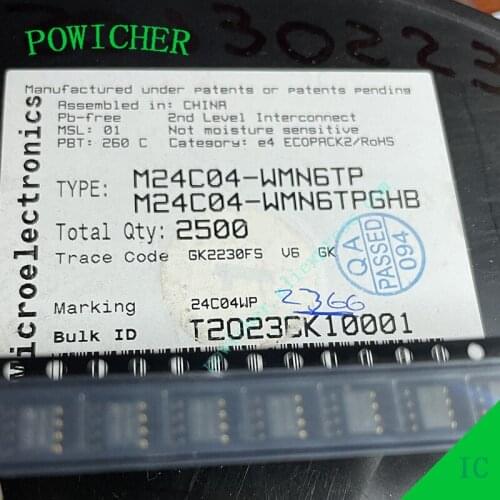 10pcs/lot M24C04-WMN6TP 24C04WP SOP8 Original In Stock