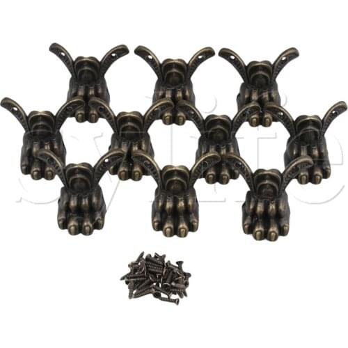 10 x Zinc Alloy Box Antique Lion Foot Type Bronze Corner Protector Decorative