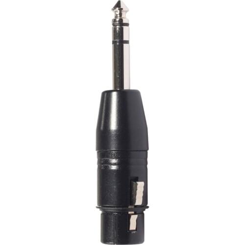 3 Pin XLR Female to 6.35mm TRS Male Stereo Plug-In Audio Adapter