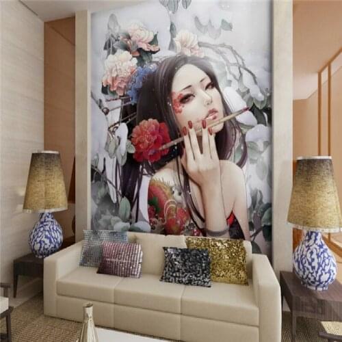 Custom Japnese Style 3D Murals Large Beauty Parlor Tattoo Parlor Beauty Salon Restaurant Background Self Adhesive Wallpapers