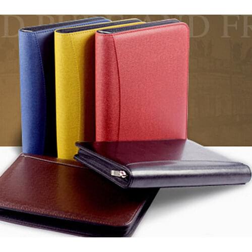 B5 A5 A6 Manager Spiral PU Leather Zipper Notebook Journals Filofax Agenda Calculator Pen Holder Portfolio Organizer Planner