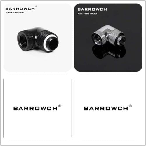 Barrowch PC water cooling Rotary Fittings tube connector 90 degree Dual Rotary Adapter (Male to Female),water cooler FBWT90D