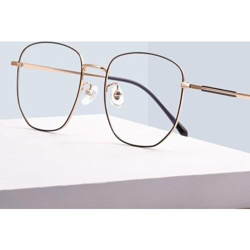 Big Glasses Frame Men Women Eyewear Fashion Optical Pilot Eyeglasses Prescription Eye wear Titanium Alloy