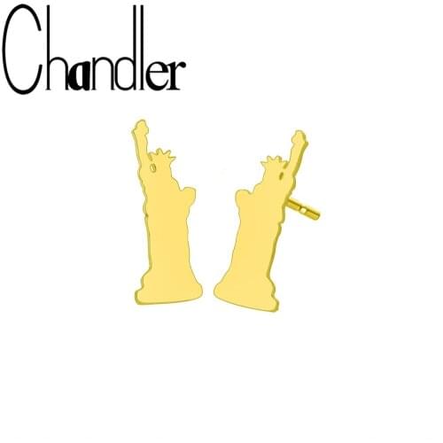 Chandler New York Statue Of Liberty Earrings Classic Religious Women Jewelry Our Lady Blessed Virgin Mary Stud Earring 316 Steel