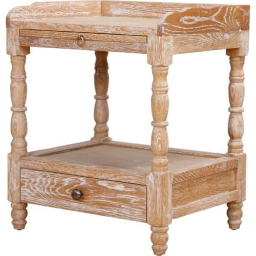 French and American simple country solid wood bedside cabinet, antique cabinet, sofa side cabinet, small storage cabinet