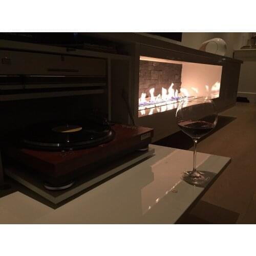 Inno living fire 48 inch ethanol burner with remote control fireplace insert