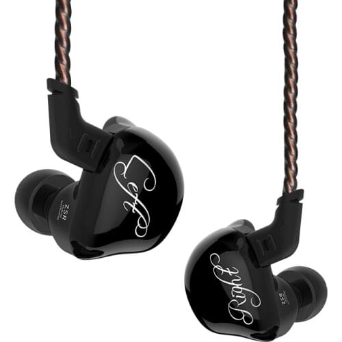 KZ ZSR 1DD 2BA Hifi Sport In-ear Earphone Dynamic Driver Noise Cancelling Headset Replacement Cable AS10 ZS10 ZST X ZSX V90 VX