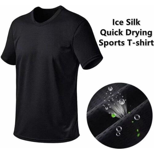 Ice Silk Fishing T-Shirt Summer New Mens Fishing Equipment Thin Cool Breathable Quick Drying Sports Essential Short Sleeve Top