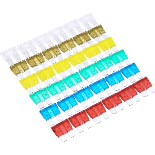 Mayitr 36pcs/set 7.5A 10A 15A 20A 25A 30A Amp Standard Medium Car Fuse Automotive Blade Fuses Assortment Mix Set